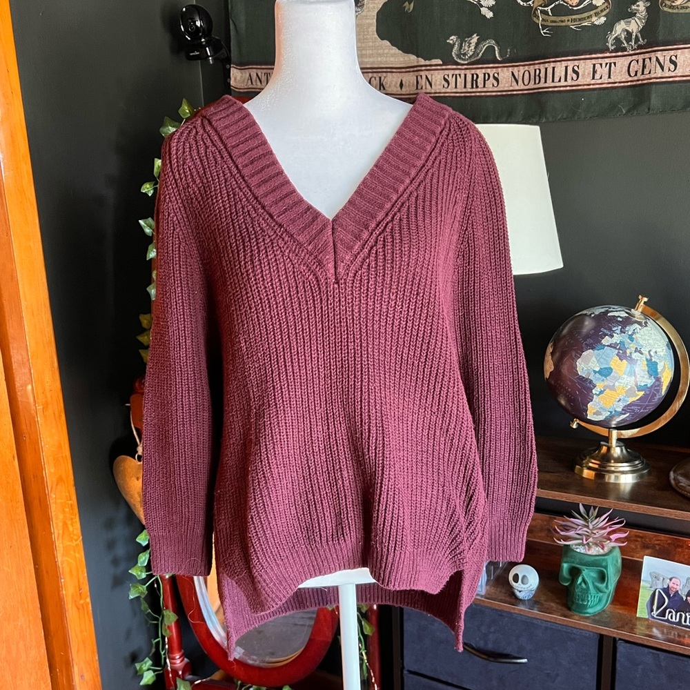 Express burgundy sweater
